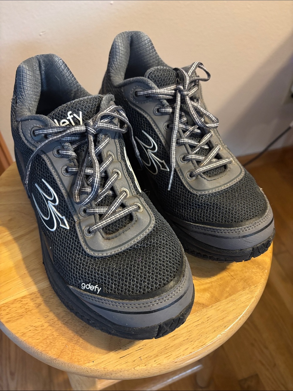 Women’s Black Gdefy Athletic Walking Sneakers